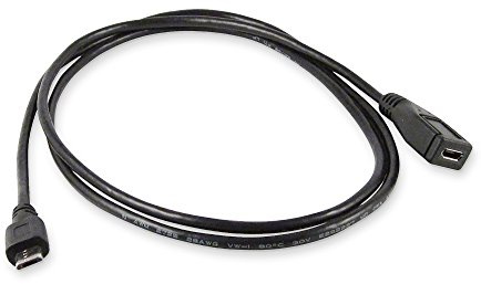 conecto CC20025 USB-Kabel, Micro-USB 2.0-Stecker auf Buchse Typ B, 5-adrige Verlängerung für OTG, MHL (1 Stück), 1,20m