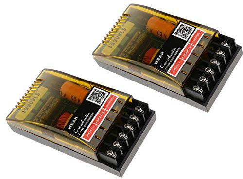 D DOLITY 2pcs 220w Filtro de Cruce Divisor de Frecuencia 2 Vías Alta-Baja para Altavoces Graves