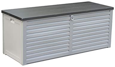 Linea Garden Friend - Baule di plastica, 390 L, Colore Grigio