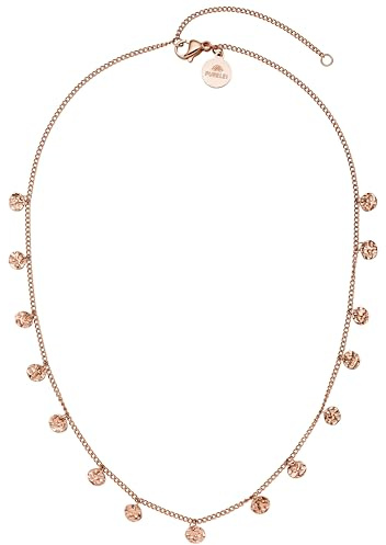 Purelei® Malihini Kette (Roségold) – Verstellbare Damen Kette 35-40 cm – Wasserfest & Langlebig aus Edelstahl – Elegante Halskette mit geprägten Coins im orientalischem Flair