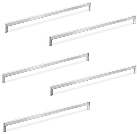 SOTECH 10 Stück Möbelgriffe SW99 BA 320 mm Chrom poliert Schubladengriffe 330 x 32 x 10 mm von JUNKER Design