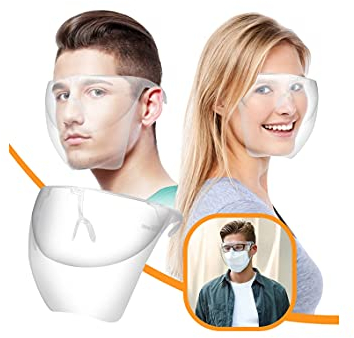 Wtinfer Face Shield Zertifiziertes Anti Beschlag Face Shield, Gesichtsvisier, Gesichtsschild, Gesichtsschutz Visier mit Brillengestell