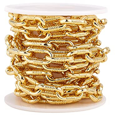 BEEFLYING Messing Büroklammer Ketten Vergoldet Kabel Link Halskette Gezogene Verlängerte Kabelketten Für Schmuck Anhänger Halsketten Armbänder Herstellung