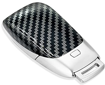 Carbon Fiber Texture Key Shell Fob Batterieabdeckung Carbon Fiber Key Cover Kompatibel mit Mercedes-Benz A220 E63S E-Klasse CLS Klasse 2019-2021