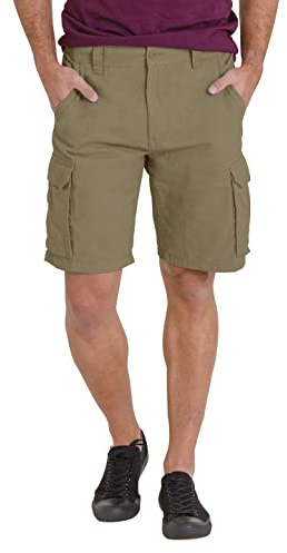 westAce Mens Cargo Combat Shorts 100% Coton 6 Pockets Chino Summer Work Safety Essential Half Pants All Waist 32-44 (Khaki, 34W)