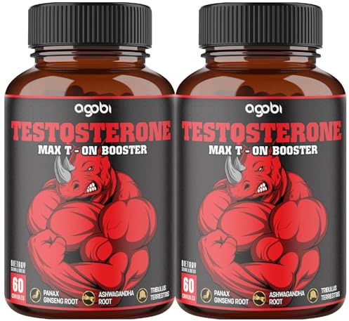 2 Packs 60 Capsules - 11 Herbs Combined with Ginseng, Ashwagandha, Tribulus & More.