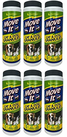 PHG Natural Non-Toxic Dog and Cat Repellent Granule | Indoor and Outdoor Cat and Dog Deterrent/Protection for Home and Garden | Extra Efficient Cat and Dog Scatter Granules | 240 Gram (Pack of 6)