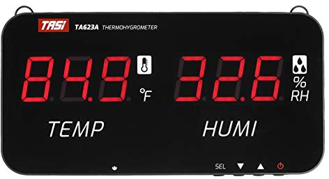 Irfora Temperatura inteligente -20℃-80℃(-4℉-176℉) Medidor de humedad con pantalla digital LED Termómetro digital montado en la pared Higrómetro Industrial Agrícola Hogar Higrómetro