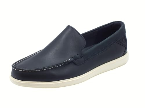 Clarks Bratton Loafer Mens Navy Leather, 10
