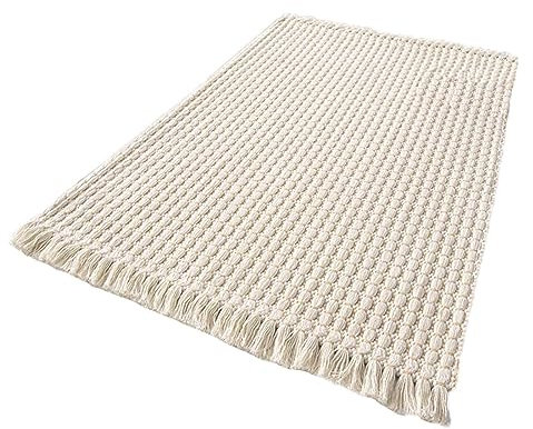 Badezimmerteppich Badematte rutschfest Waschbar Badvorleger Badteppich Badematten Badteppiche Bath Mat Badezimmermatte Grau Wasser Aufnehmen Angenehmes Tragegefühl (beige,60x90cm)
