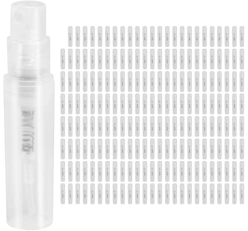 Luntfeiy 200 unidades/lote 2 ml botella de de plástico transparente pequeño embalaje cosmético de perfume pulverizador pulverizador dispensador de líquido