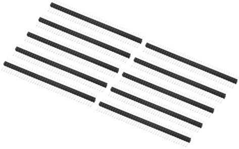 PATIKIL Packung mit 10 DIP Stiftleiste einreihig 40P 1,27mm Rastermaß vergoldet für PCB