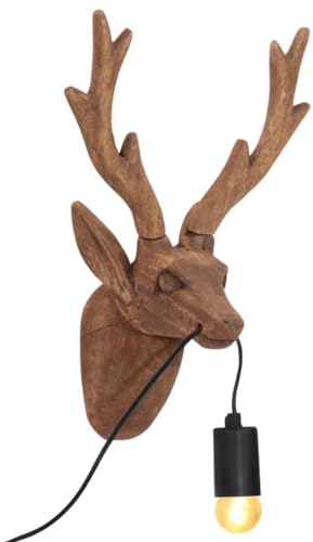 vidaXL Wandleuchte, Wandlampe mit E27-Fassung Tierkopf-Design, Wandspot für Wohnzimmer Esszimmer Büro, Wandstrahler Lampe Leuchte, Industrie-Stil, 25 W E27