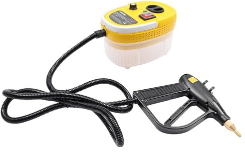 KEESUNG 2500 W, limpiador a vapor portátil, dispositivo de mano, limpiador a vapor de alta presión, máquina de limpieza a alta temperatura con cabezales de cepillo para muebles de cocina suelo (1,2 L,