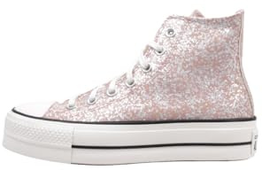 Converse Dam Chuck Taylor All Star Lift Platform Glitter Sneaker, Dammig ask/stor/svart, 41 EU