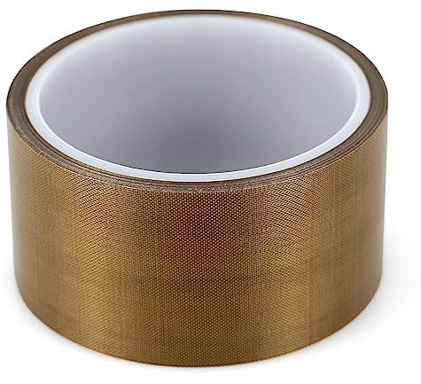 BOMEI PACK 1 rotolo 50mmx10m x0,18mm autoadesivo, nastro per alte temperature, nastro in tessuto di vetro PTFE, nastro adesivo in vetro, nastro adesivo per alte temperature