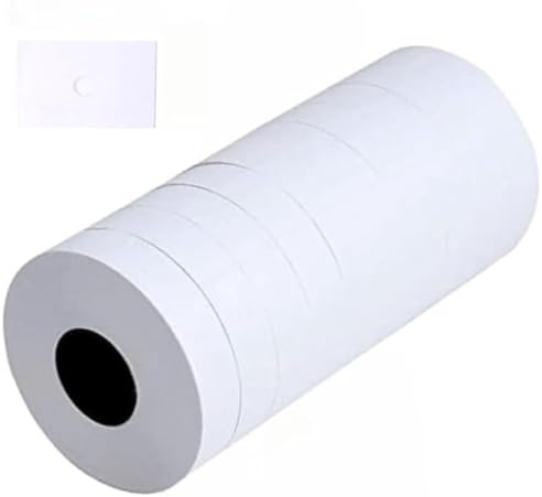 MX-6600 Lot de 10 rouleaux d'étiquettes de prix à 2 lignes pour pistolets de prix et de date Compatible avec MX-6600, MX-6602, G6000, YH-689 (sans pistolet) (white) (white)