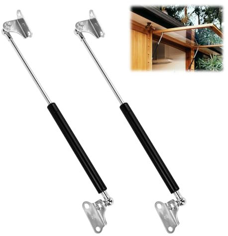 2 Resortes Hidráulicos de Gas, Barra de Soporte de Elevación Amortiguador de Tapa de Muebles Resistente Para Caravana, Ventana, Cama, Cobertizo, Escotilla de Barco (20IN, 450N/45KG)