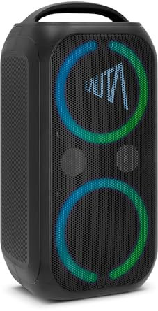 TechniSat LAUTA WUMMSBOX - Enceinte Bluetooth Portable Premium (160W pic, 103dB, Basses puissantes, True Wireless Stereo, 12h d’autonomie, LED, IPX4, 80W RMS)