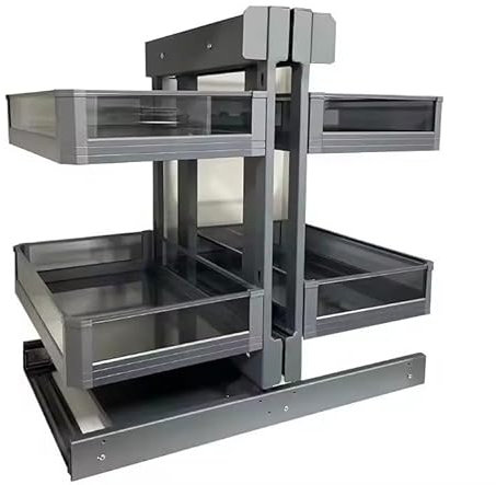 Eck-Küchenschrank mit großem Stauraum und Schiebekörben, 900 mm Breite