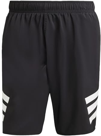 adidas Homme Stripes Swim Shorts 8 inch, Black/White, L