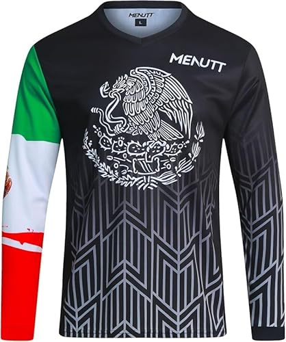 MENUTT Kids Cycling Jersey Downhill Shirts for Girls Boys Clothing Long Sleeve Powersports Bike Child Mexico Bicycle MTB Tops