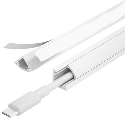 YZWZZXC Passage de Cable au Sol d'angle de 100 Cm, Cache-rallonge en PVC, avec Support Autocollant, pour la Maison, Le Bureau ou Les Environnements Extérieurs(White,32mm/1.3in)