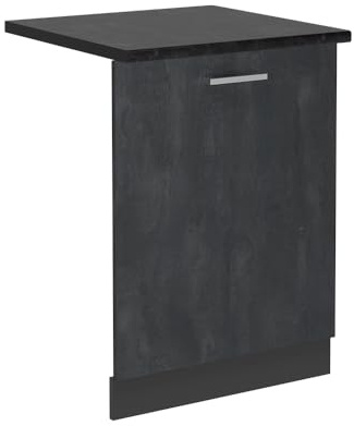 Vicco Frontale lavastoviglie R-Line, Calce nera, 60 cm | Lavastoviglie completamente integrata 60cm · + Piano di lavoro · Abbinato al frontale cucina · Liberamente combinabile