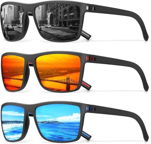 JOGVELO Polarisierte Sonnenbrille Herren/Damen, Polarisiert Sonnenbrille UV400 Schutz Klassische Ultraleichte für Fahren,Angeln,Laufen & Outdoor