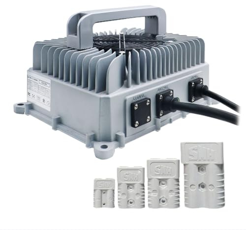 HYDTGZ Chargeur de Batterie pour Chariot Élévateur 24 V 50 A/ 36 V 40 A/ 48 V 30 A/ 60 V 25 A/ 72 V 20 A Étanch pour Transpalettes, Autolaveuses et Voiturettes de Golf,36v 40a,120A