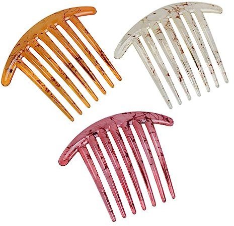 UKCOCO 3 piezas Peines Decorativos para Cabello con Diseño Simple y Ligero Peines para Mechas y Flequillo Herramientas de para Diario Casa