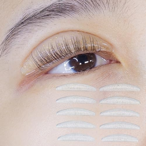 PERMANIA Bigodini Laminazione Ciglia Autoadesivi, Disponibile in cinque taglie: S/M/L Cuscinetti Laminazione Ciglia, Lash Lift Silicone Pads (Glitter)