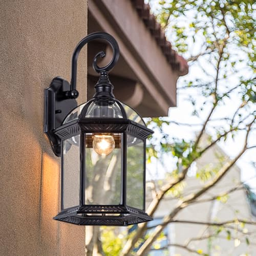 DX26TS a Esterna, Luce murale in Metallo, Lampada Resistente alle intemperie, del cancello, luci Parete, Recinzione da Giardino Esterno per Porta d'ingresso, Patio, Portico, Garage e Ingresso