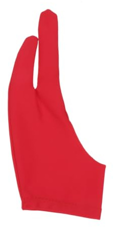 Gogogmee 2pcs Two Finger Painting Glove for Artist's Drawing and Sketch Curved Gloves Contamination Design for Art Studio Use