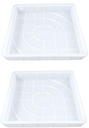 Kisangel Stampi per Pavimentazione da Giardino in Plastica PP 25X25X4 CM Set 2 Pezzi per Mattoni Fai da Te per Marciapiedi Sentieri Terrazze e Bordi Piscina