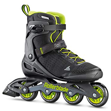 Rollerblade Zetrablade Elite Men's Adult Fitness Inline Skate, Black and Lime, Performance Inline Skates, 9