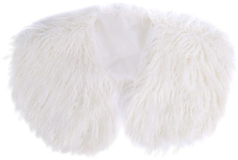 Viking Faux Fur Collar for Women Scarf Capelet Wrap Shawls Warm Faux Fur Scarf Stole Bolero Fur Ladies Winter Plush Scarf Wraps Shawls Fur Shrug Costume Accessory for Winter Festive