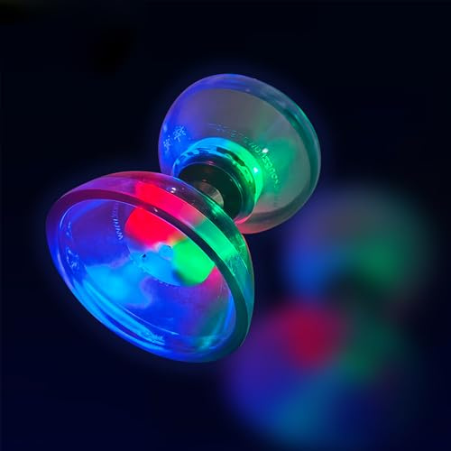 Ensemble de diabolo chinois Yoyo LED, triple roulement, jouets de jonglage, diabolo lumineux coloré bâtons