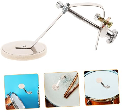 CVUTOVO Snare Drum Dämpfungspad aus Legierung und Filz Clip On Design Geräuschreduzierung für Üben zu Hause Leicht zu Montieren