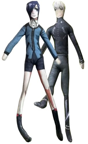 Zhongkaihua Kaneki Ken Plüschfigur Kirishima Toka, weich, Anime, gefüllt mit drehbarem menschlichem Kissen, Überwurf, Dekorationen, lustige Geschenke, 28 cm