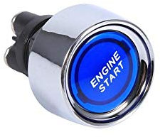 Keenso DC 12V 50A multifunzione Veicolo per auto Motore Pulsante di avvio Interruttore di accensione Pulsante di avvio Interruttore di accensione Starter OFF- (ON) Interruttore momentaneo(Blu)
