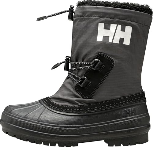 Helly Hansen Unisex Varanger isolerade vinterstövlar för barn, Svart ljusgrå, 34 EU