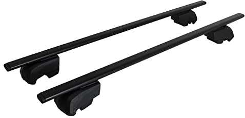 OMAC Dachtrager Quertrager fur VW Passat B8 2014-2023 – City Crash getestet – ISO PAS 11154:2006 – Abschliessbar – Max 75 kg – 2 Stangen Schwarz