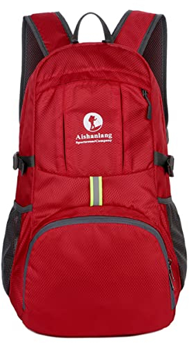 AUXDIQ 25-30L Rucksack faltbar ultraleicht verpackbar Rucksack, Unisex strapazierfähig handlich Tagesrucksack für Reisen & Outdoor-Sportarten langlebig & wasserdicht