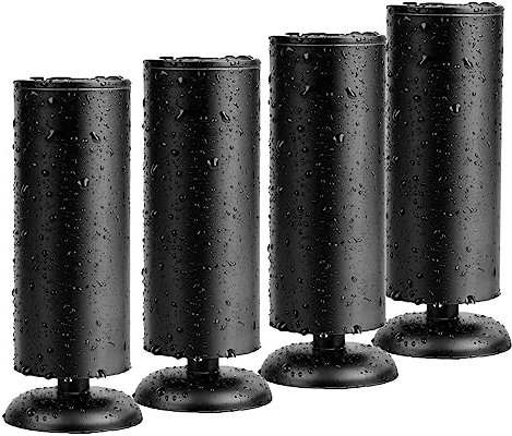 Tischbeine für runde Tische, Schrankbeine, Möbelbeine, Tischbeine, Höhenversteller für Sofa, Tisch, Couch, Schrank, schwarz-10 cm (3,9 Zoll) (schwarz 8 cm (3,1 Zoll))