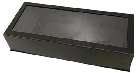 Nishiyuenyi Elegant Love Letter Flower Box - DIY Gift Packaging, black
