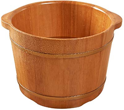 Holz-Fußbecken, Spa-Eimer für Fußbad, Sauna-Zubehör, Sauna-Eimer, Wassereimer, handgefertigte Holz-Fußbadewannen, Fuß-Entspannungsfass als Geschenk