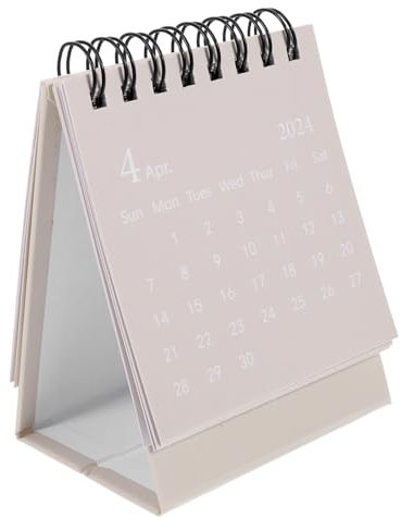 FUNOMOCYA Schreibtischkalender 2024 Mini-Tischkalender Monatsplaner für Büro und Zuhause Platz für Notizen Desktop-Kalender klein