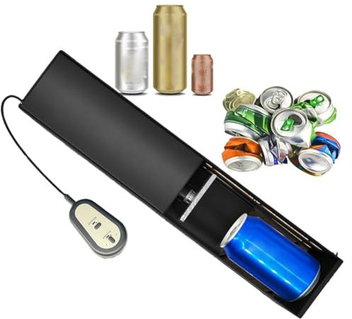 pedenencelia Electric Can Crusher,Automatic Can Crushers Recycling Cans,Electric Can Smasher For Recycling 8oz 12oz 16oz Aluminum Cans,Heavy Duty Smasher Applicable Beer Cans,Plastic Bottles,black