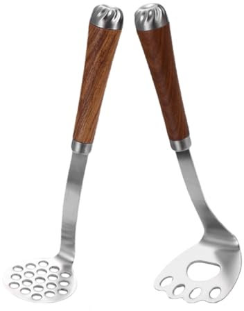 PAMINGONO 2stücke Teiliges Handlicher Kartoffelstampfer Mit Holzgriff Pürieren Von Und Obst Küche Restaurants Für Babynahrung